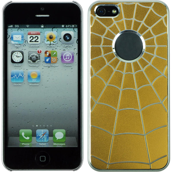 Hardcase für Apple iPhone 5 / 5s / SE Spiderweb gelb