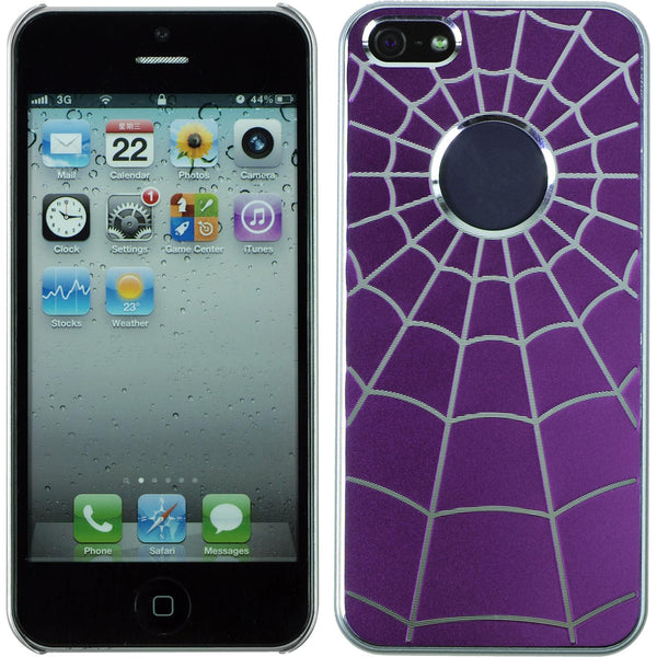 Hardcase für Apple iPhone 5 / 5s / SE Spiderweb lila