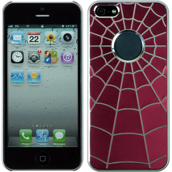Hardcase für Apple iPhone 5 / 5s / SE Spiderweb pink