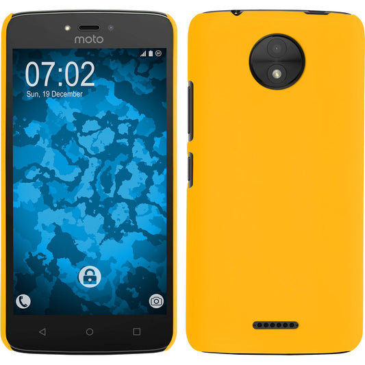 Hardcase für Lenovo Moto C gummiert gelb