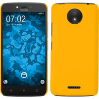 Hardcase für Lenovo Moto C Plus gummiert gelb