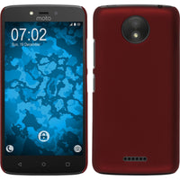 Hardcase für Lenovo Moto C Plus gummiert rot