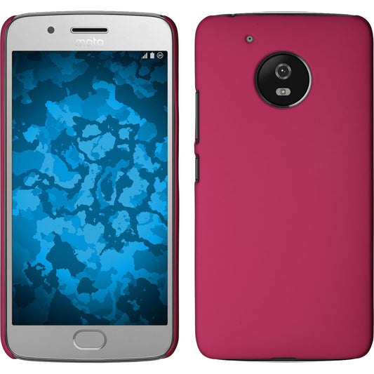 Hardcase für Lenovo Moto G5 gummiert pink