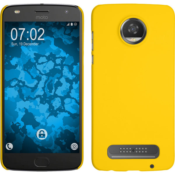 Hardcase für Lenovo Moto Z2 Play gummiert gelb