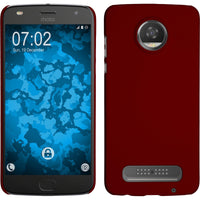 Hardcase für Lenovo Moto Z2 Play gummiert rot