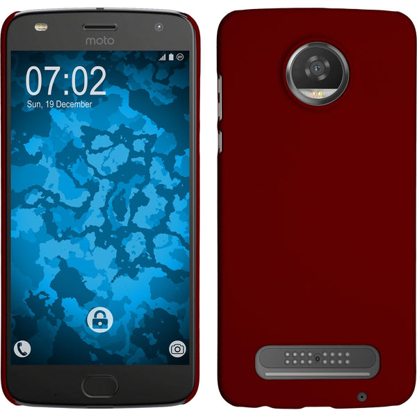 Hardcase für Lenovo Moto Z2 Play gummiert rot