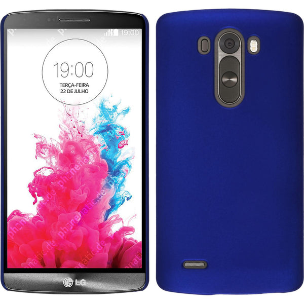 Hardcase für LG G3 gummiert blau