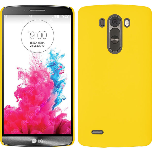 Hardcase für LG G3 gummiert gelb