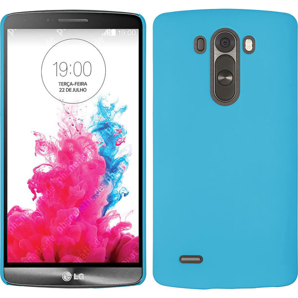 Hardcase für LG G3 gummiert hellblau