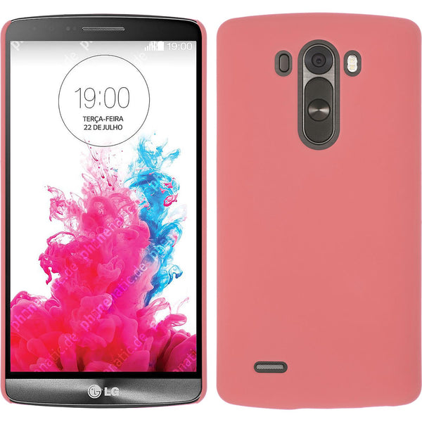 Hardcase für LG G3 gummiert rosa