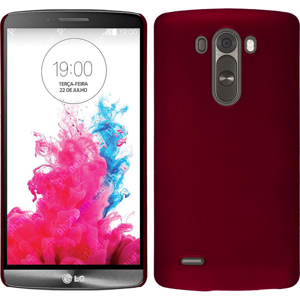 Hardcase für LG G3 gummiert rot