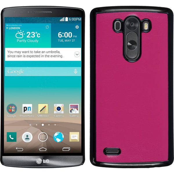 Hardcase für LG G3 Lederoptik pink