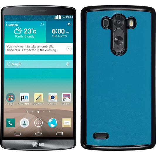 Hardcase für LG G3 Lederoptik türkis