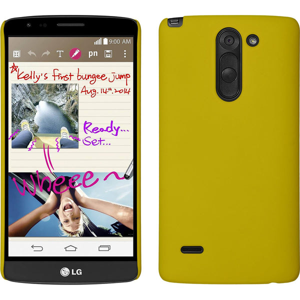 Hardcase für LG G3 Stylus gummiert gelb