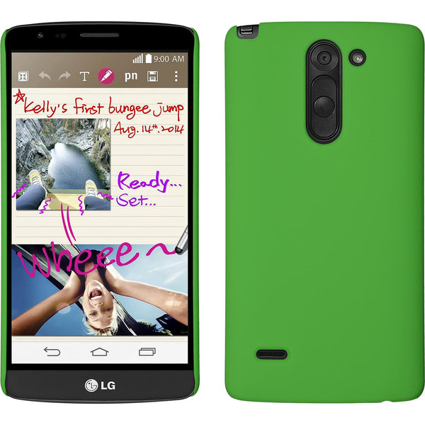 Hardcase für LG G3 Stylus gummiert grün