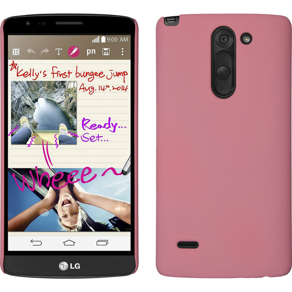 Hardcase für LG G3 Stylus gummiert rosa