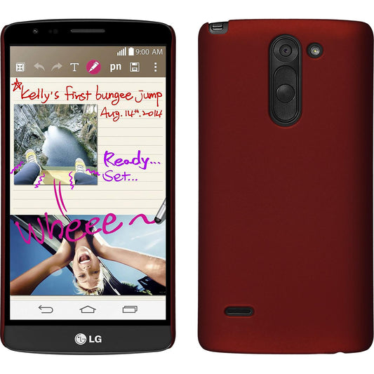 Hardcase für LG G3 Stylus gummiert rot