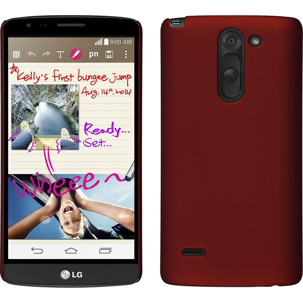 Hardcase für LG G3 Stylus gummiert rot