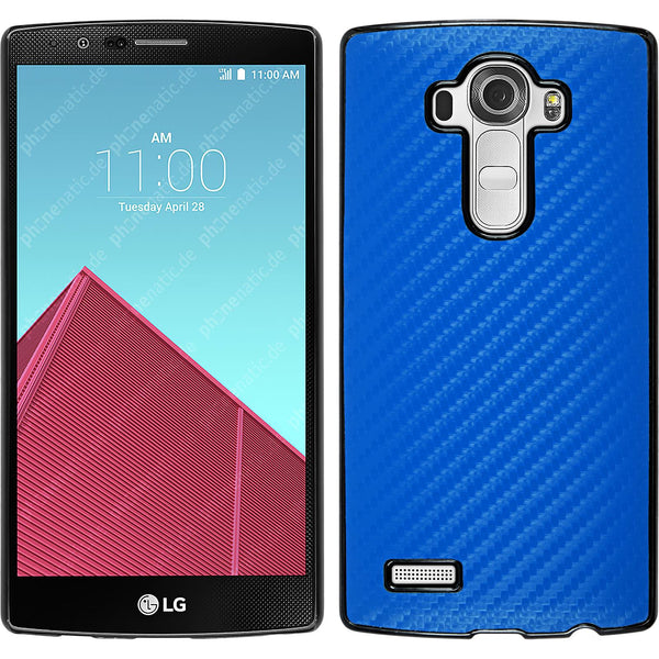Hardcase für LG G4 Carbonoptik blau