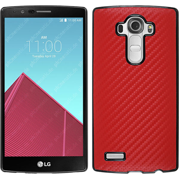 Hardcase für LG G4 Carbonoptik rot