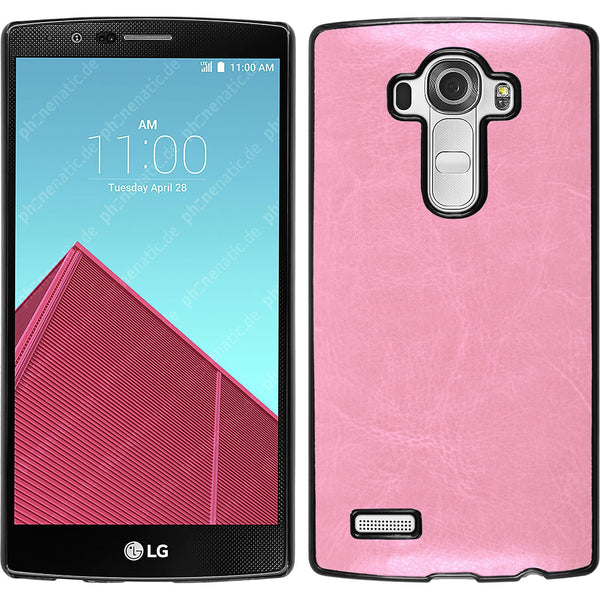 Hardcase für LG G4 Lederoptik rosa