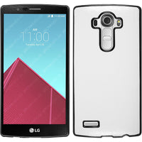 Hardcase für LG G4 Lederoptik weiﬂ