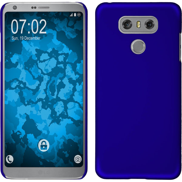 Hardcase für LG G6 gummiert blau