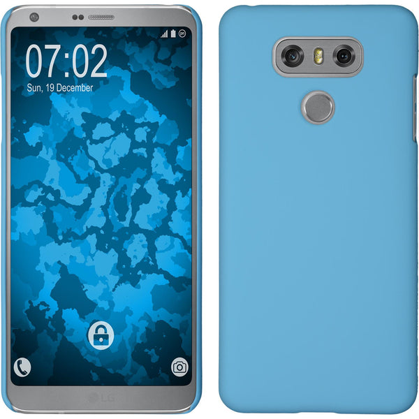 Hardcase für LG G6 gummiert hellblau