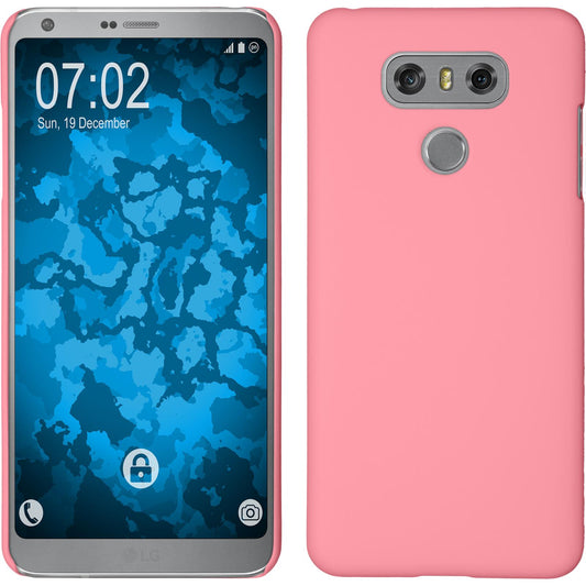 Hardcase für LG G6 gummiert rosa