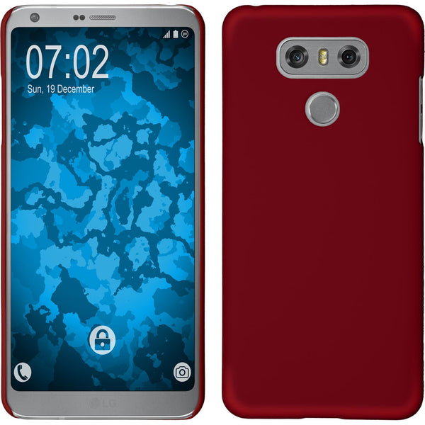 Hardcase für LG G6 gummiert rot