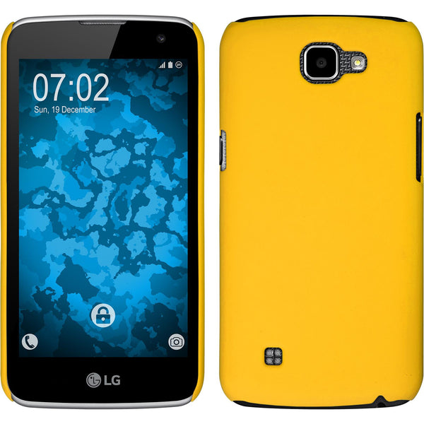 Hardcase für LG K4 2016 gummiert gelb