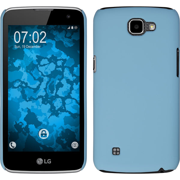 Hardcase für LG K4 2016 gummiert hellblau