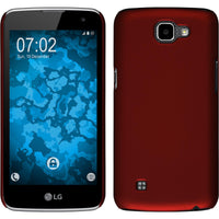 Hardcase für LG K4 2016 gummiert rot