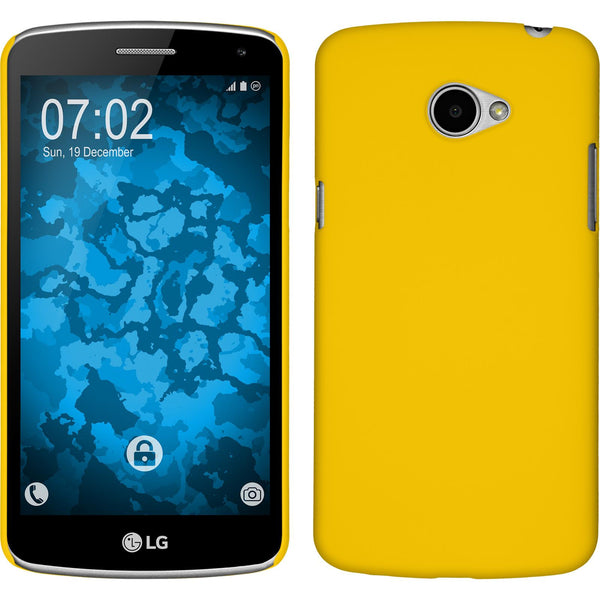 Hardcase für LG K5 gummiert gelb