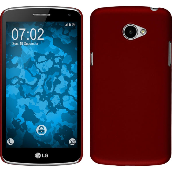 Hardcase für LG K5 gummiert rot