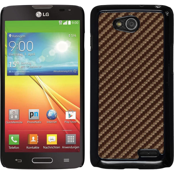Hardcase für LG L90 Carbonoptik bronze