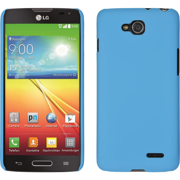 Hardcase für LG L90 gummiert hellblau