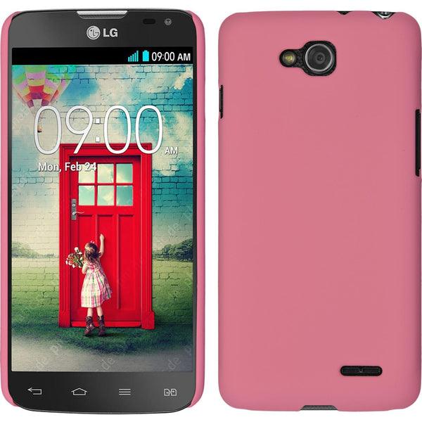 Hardcase für LG L90 Dual gummiert rosa