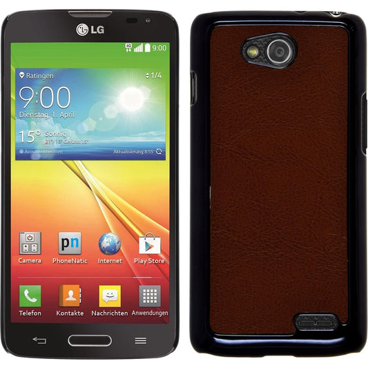 Hardcase für LG L90 Lederoptik braun