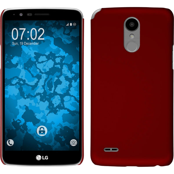 Hardcase für LG Stylus 3 gummiert rot