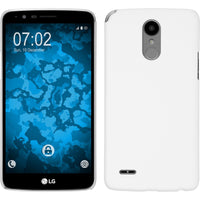 Hardcase für LG Stylus 3 gummiert weiﬂ