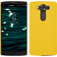Hardcase für LG V10 gummiert gelb