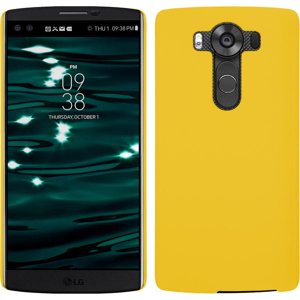Hardcase für LG V10 gummiert gelb