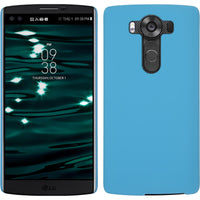 Hardcase für LG V10 gummiert hellblau