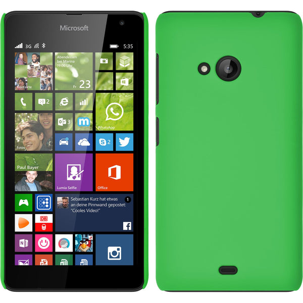 Hardcase für Microsoft Lumia 535 gummiert grün