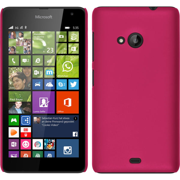 Hardcase für Microsoft Lumia 535 gummiert pink