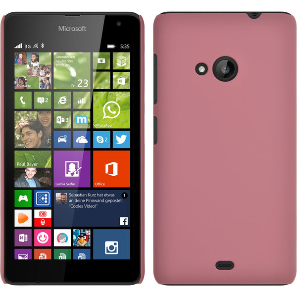 Hardcase für Microsoft Lumia 535 gummiert rosa