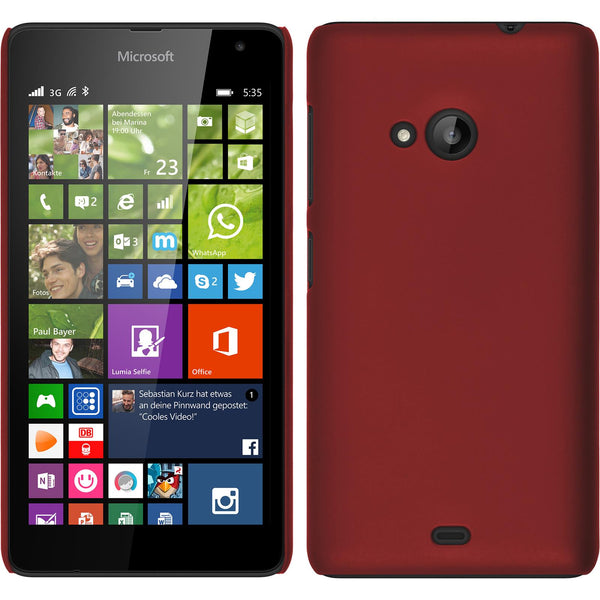 Hardcase für Microsoft Lumia 535 gummiert rot