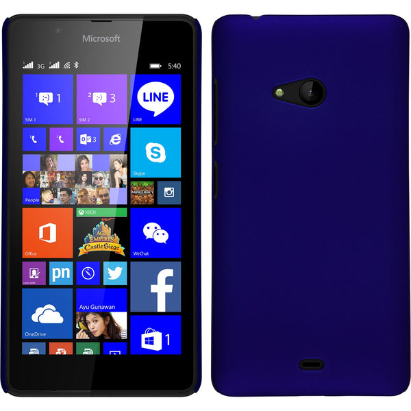 Hardcase für Microsoft Lumia 540 Dual gummiert blau
