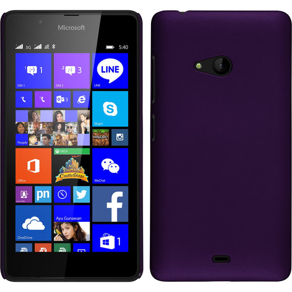 Hardcase für Microsoft Lumia 540 Dual gummiert lila